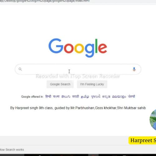 Google Home Page Clone | Developed By Harpreet 9th | 2022-23 | GSSS KHOKHAR | Sri Muktsar Sahib